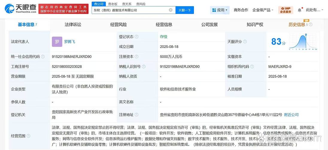 东软集团5000万落子贵州 数智技术新版图背后的战略深意